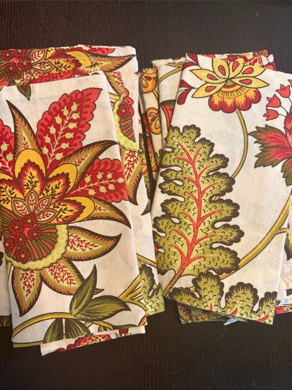 April Cornell Jacobean Pattern Set/10 Cotton Napkins NWT